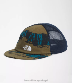 acessório The North Face unissex boné trucker classe v estampa militar de camuflagem de ravina verde-oliva 8T02T42