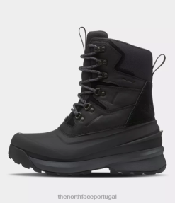 calçados The North Face homens botas impermeáveis ​​chilkat v 400 tnf preto/cinza asfalto 8T02T1266