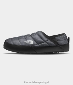 calçados The North Face homens mules de tração termoball v estampa cinza fantasma mesclada/tnf preto 8T02T1128