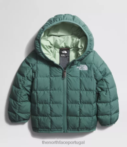 roupas The North Face bebê jaqueta reversível com capuz termoball sábio escuro 8T02T636