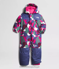 roupas The North Face bebê terno de neve da liberdade senhor. impressão abstrata grande rosa 8T02T275