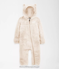 roupas The North Face bebê urso de uma só peça gardênia branca 8T02T402