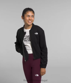 roupas The North Face crianças jaqueta aconchegante de lã dos sonhos com zíper completo tnf urze preta 8T02T985