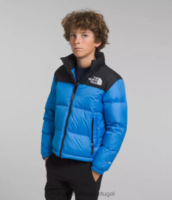 roupas The North Face crianças Jaqueta nuptse retrô 1996 azul super sônico 8T02T907