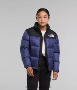 roupas The North Face crianças Jaqueta nuptse retrô 1996 caverna azul 8T02T914