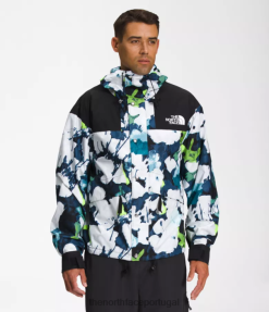 roupas The North Face homens 86 jaqueta de montanha retrô estampa floral abstrata azul marinho smmt 8T02T1293