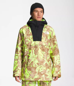 roupas The North Face homens anoraque silvani impressão de pincel marrom utilitário/tnf preto 8T02T1121