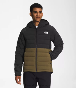 roupas The North Face homens belleview moletom com capuz tnf preto/oliva militar 8T02T920