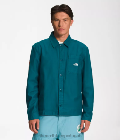 roupas The North Face homens cabana do vale coral azul 8T02T11