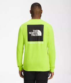 roupas The North Face homens camiseta box nse manga longa led amarelo/tnf preto 8T02T1213