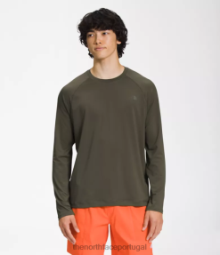 roupas The North Face homens classe v topo de água novo verde taupe 8T02T212