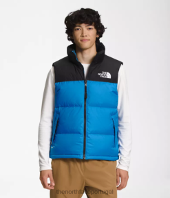 roupas The North Face homens Colete retrô nuptse 1996 azul super sônico 8T02T289