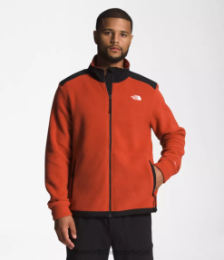 roupas The North Face homens jaqueta alpine polartec 200 com zíper completo bronze enferrujado/tnf preto 8T02T541