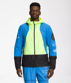roupas The North Face homens jaqueta de apito de vento trailwear led amarelo/super sonic azul/tnf preto 8T02T346