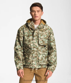 roupas The North Face homens jaqueta de chuva utilitária m66 estampa camuflada militar pontilhada de oliva 8T02T296