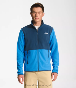 roupas The North Face homens jaqueta tka glacier com zíper completo azul sombreado/azul super sônico 8T02T413