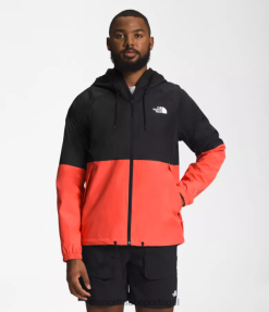 roupas The North Face homens moletom de chuva antora tnf preto/laranja retrô 8T02T1200