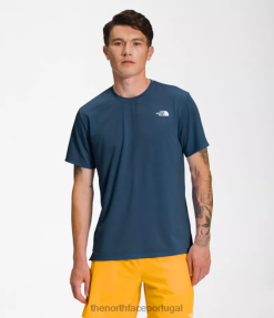roupas The North Face homens passear de manga curta azul sombrio 8T02T1262