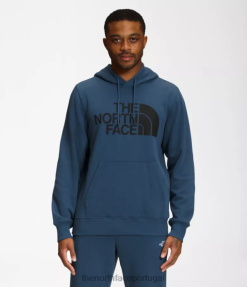 roupas The North Face homens pulôver com capuz meia cúpula azul sombreado/preto tnf 8T02T110