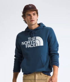 roupas The North Face homens pulôver com capuz meia cúpula azul sombrio 8T02T111