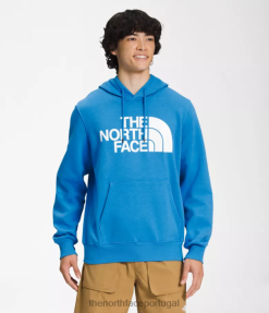 roupas The North Face homens pulôver com capuz meia cúpula super sonic azul/tnf branco 8T02T107