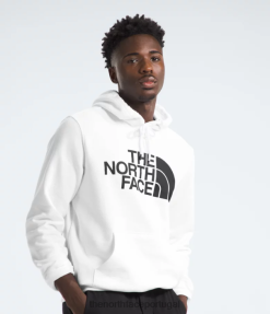 roupas The North Face homens pulôver com capuz meia cúpula tnf branco/tnf preto 8T02T106