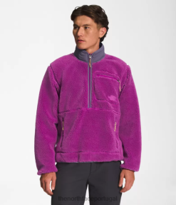 roupas The North Face homens pulôver de pêlo extremo flor de cacto roxo/ardósia lunar 8T02T120