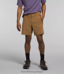 roupas The North Face homens shorts profissionais primordiais marrom utilitário 8T02T927