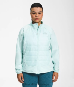 roupas The North Face mulheres além de jaqueta híbrida abrigo cove clarabóia azul 8T02T1146