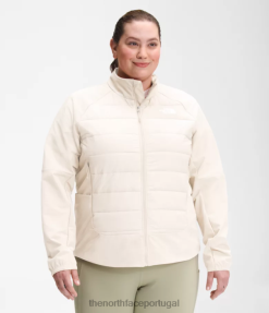roupas The North Face mulheres além de jaqueta híbrida abrigo cove gardênia branca 8T02T1145