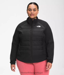 roupas The North Face mulheres além de jaqueta híbrida abrigo cove tnf preto 8T02T1144