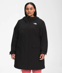 roupas The North Face mulheres além de parka de chuva brisa da cidade ii tnf preto 8T02T1087