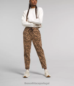 roupas The North Face mulheres calça alpina polartec 100 estampa gráfica de manteiga de amêndoa 8T02T844