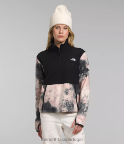 roupas The North Face mulheres capuz alpine polartec 100 zip sábio escuro 8T02T157