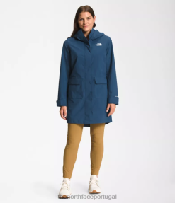 roupas The North Face mulheres cidade brisa chuva parka ii azul sombrio 8T02T156