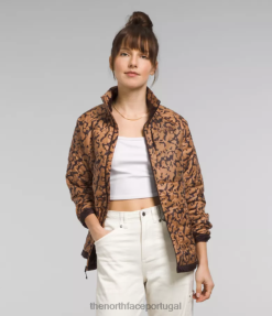 roupas The North Face mulheres jaqueta circaloft estampa gráfica de manteiga de amêndoa 8T02T938
