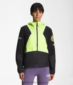 roupas The North Face mulheres jaqueta de apito de vento trailwear tnf preto/led amarelo 8T02T319