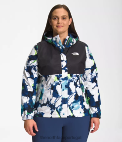 roupas The North Face mulheres mais jaqueta antora tnf preto/summt marinho estampa floral abstrata 8T02T242