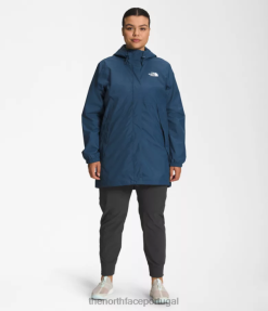 roupas The North Face mulheres mais parka antora azul sombrio 8T02T438