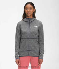 roupas The North Face mulheres moletom com capuz canyonlands tnf urze cinza médio 8T02T742