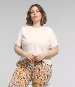 roupas The North Face mulheres plus Dawndream manga curta gardênia urze branca 8T02T622