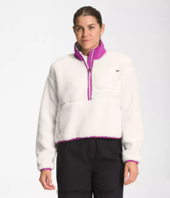 roupas The North Face mulheres pulôver de pêlo extremo flor de cacto branco/roxo gardênia 8T02T807