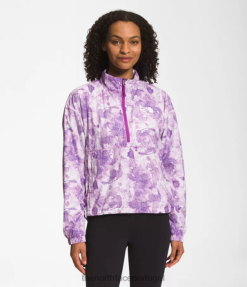 roupas The North Face mulheres pulôver hidrenalina 2000 estampa de tintura tonal de flor de cacto roxo 8T02T1019