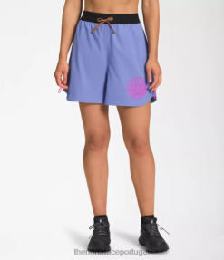 roupas The North Face mulheres shorts trailwear okt pervinca profundo/marrom utilitário 8T02T624