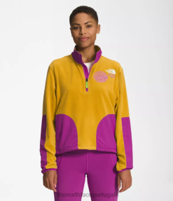 roupas The North Face mulheres trilha fantasia ridge -zip flor de cacto amarelo/roxo arrowwood 8T02T1180